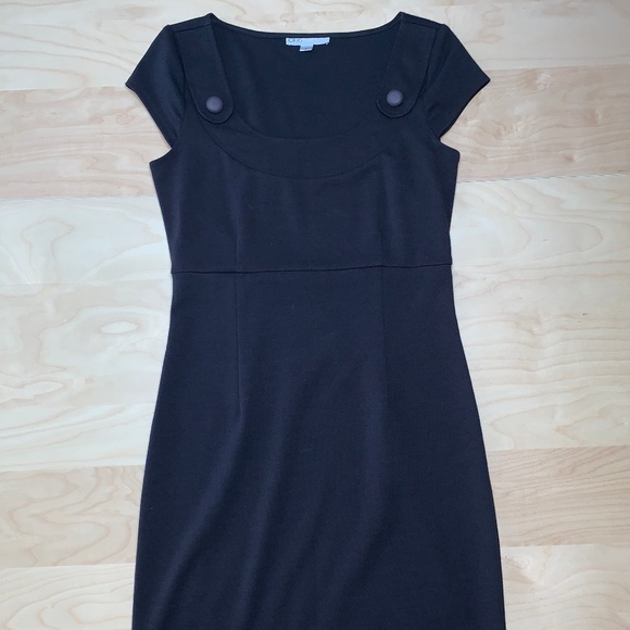 Cleo Brown Buttons Scoop Neck Midi Dress - Picture 5 of 7